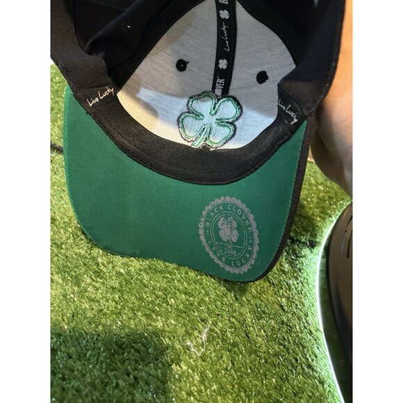 Black Clover hat cap fitted small s/m black green las vegas lighweight spandex 3 - Picture 8 of 10